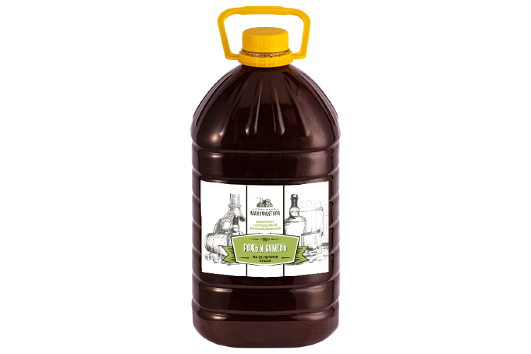 Жидкий неохмеленный солодовый экстракт Домашняя Мануфактура "Рожь и ячмень", 3,9 кг