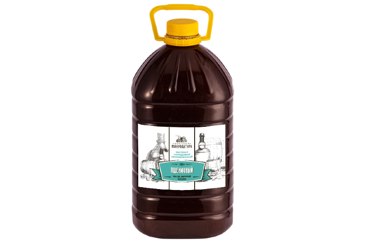 Жидкий неохмеленный солодовый экстракт Домашняя Мануфактура "Пшеничный", 4,1 кг