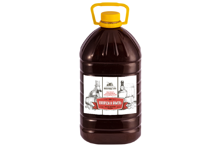 Жидкий неохмеленный солодовый экстракт Домашняя Мануфактура "Кукуруза и ячмень", 4,1 кг