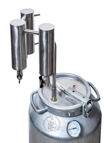 Голова-дистиллятор с двумя сухопарниками цилиндр