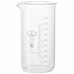 Стакан мерный стеклянный 0.6л-1л